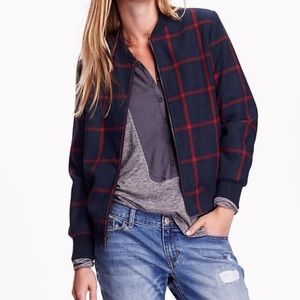 Old Navy Wool and Shearling Bomber Jacket